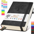 PERCUN B5 Lined Journal Notebook - 365 Page Large Leather Journals for Writing Women Men，Hardcover Notebook with 100Gsm Thick Pages，Daily Diary for Travel, Work，School，College Ruled (7.6" x 10.3")