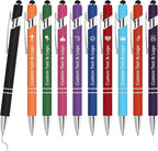 WYPAS Bulk Custom Pens - Personalized with Name, Engraved Text/Logo - Stylus Tip, Black Ink - Options for Corporate Gatherings, Events & Promotions (Multicolor)