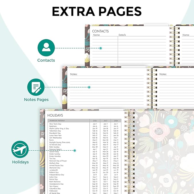 2026 Planner, Weekly and Monthly Planner, January 2026 - December 2026, 8.5" x 11" Agenda Planner with Monthly Tabs, Goal Setting & Time Management Organizer for Women & Men