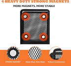Ameceres Magnetic Pencil Holder - Extra Strong Magnets Mesh Marker Holder Perfect for Whiteboard, Refrigerator and Locker Accessories (1 Basket, 2 Packs Black)