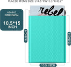 Metronic 40Pcs Bubble Mailers 10.5x16 ", Teal Padded Envelopes, Strong Adhesion Bubble Envelopes, large Mailing Envelopes WaterProof #5 for Small Businesses, Bubble Mailers Usable Size 10.5X15