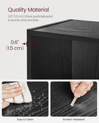 VASAGLE Custos Collection - Bookshelf, 5-Tier Bookcase, Book Shelf, Open Storage Shelf, 9.4 x 30 x 52.8 Inches, for Living Room, Home Office, Dinning Room, Ebony Black ULBC175T56