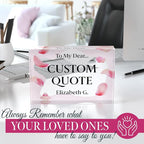 Personalized Gifts, Custom Quote Block Letter Board,Crystal-Clear Acrylic With Gift Box,17 Styles, Holiday and Christmas Gift for Mom, Dad, Girlfriend, Him or Her, Husband, Wife (4"x6", Pink Petals)