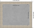 Amanti Art Silver Framed Magnetic Board 39x47 X-Large Vision Board for use with Magnets, 100% Metal Sheet to Display Items as Office Decor or for Home Organization in mudroom, Kitchen or Kids Room