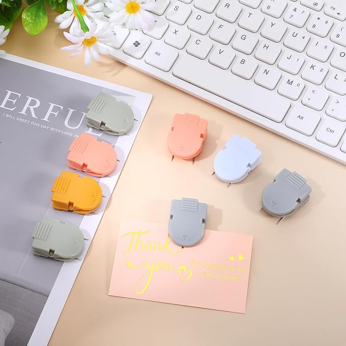 25 Pcs Maillard Color Cubicle Clips for Fabric Walls, Cubicle Hooks Cubical Office Accessories for Works, Cork Board Fabric Clips for Hanging Desk Organization Picture Note Memo Office Photos Wa