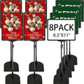 ONCEMORE Sign Holder, 8.5 x 11 Inch Sign Stand with Adjustable Height Snap Open, Reusable Sign Stands for Display Advertising Business Signage, Vertical and Horizontal Two View Modes (Black, 8 Pack)