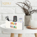 YQDEJ Summer Ice-Cream Pen Holder for Desk Accessories Lovers Gifts, Watercolor Ice Cream Cone Wooden Box Sign Desk Pencil Holder Organizer for Kids Room Home Classroom Decoration