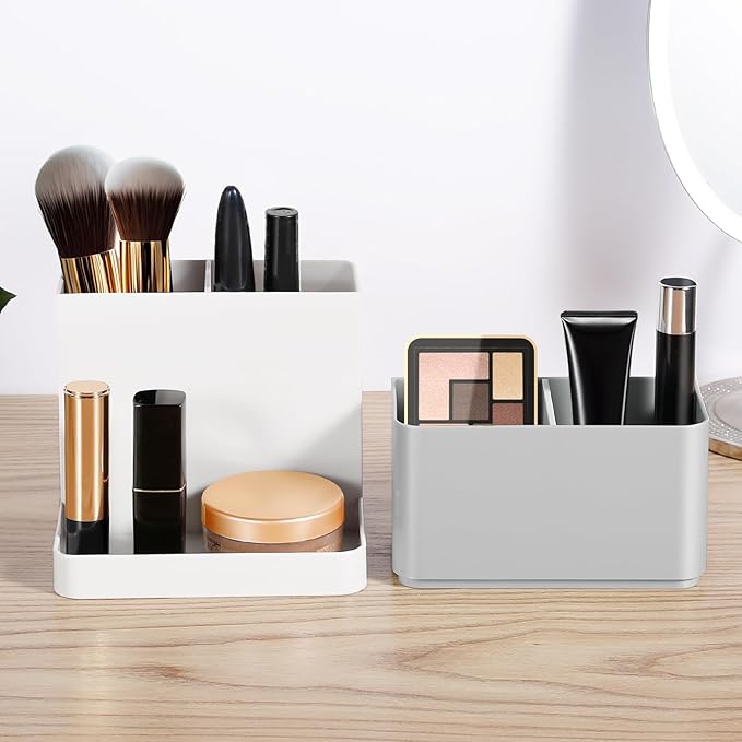 Poeland Desktop Storage Organizer Pencil Card Holder Box Container for Desk, Office Supplies, Vanity Table