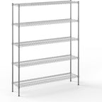Regal Altair 14" Deep x 60" Wide x 74" Height Wire Shelving Kit | 5-Tier | NSF Commercial Storage Rack Unit