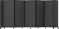 Versare Room Divider 360 Portable Wall Partition | Folding Panels | Large Freestanding Divider | Locking Wheels | Temporary Room Separator