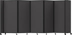 Versare Room Divider 360 Portable Wall Partition | Folding Panels | Large Freestanding Divider | Locking Wheels | Temporary Room Separator