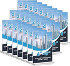 Acrylic Sign Holder 4x6, 21 Pack Clear Table Menu Vertical Double Sided Display, Plastic Menu Stand Paper Holder Suitable for Restaurants Office Store Show Fair