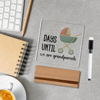 Cool Gifts for New Grandparents, Pregnancy Announcement for Grandparents, Funny Days Until We Are Grandparents Gifts, Grandparents Day Decorations Acrylic Sign A 05