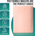Levex - #0000 4" x 6" [5 Pack] Light Pink Poly Bubble Mailers, Padded Envelope Mailers, Packing Envelope & Mailing Bags for Shipping