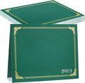 gisgfim 15Pcs Certificate Holders Diploma Covers Single Sided Gold Foil Border Award Certificate Covers for Letter Size 8.5x11 Certificates Cardstock Document Papers Storage Organizer (Green)