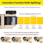 [TENDO°] Multi-Section Tape Dispenser ZO-508: Innovative Cutter for Custom Tape Width (Beige)