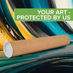 2" x 24" Reinforced Kraft Paper Mailing Tubes, Pack of 4 Tubes with 2 Caps Each – USPS Approved Poster Tube – Made in USA Cardboard Tube for Shipping and Storing Posters, Prints, Artwork, or Documents