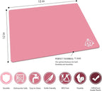 ZVP Plastic Cutting Boards for Kitchen, Flexible Cutting Mats, Gradient Pink Chopping Boards with Food Icon, Non-Slip, Non Porous, BPA Free, Dishwasher Safe