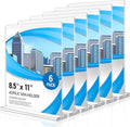 Eocnrhe Acrylic Sign Holder 8.5 x 11 6 Pack, Double-Sided Clear Sign Holder Plastic Stands for Display, Table Sign Stands, T Shape Flyer Holder