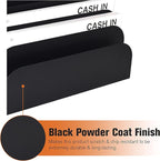 BankSupplies STEELMASTER Steel Cashier Pad Rack - 8 Slot File & Desk Organizer - Paper Organizer - Black Powder Coat Finish - Scratch & Chip-Resistant - Forms, Applications, Deposit Slips & Checks