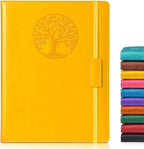 Biuwory Lined Journal Notebook for Women Men,256 Pages B5 Large Hardcover Leather Journals for Writing,Travel,Business,Work & School,College Ruled Notebooks for Note Taking,Diary Notepad 7.8"×10.2"