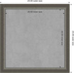 Amanti Art Silver Framed Magnetic Board 23x23 Medium Vision Board for use with Magnets, 100% Metal Sheet to Display Items as Office Decor or for Home Organization in mudroom, Kitchen or Kids Room
