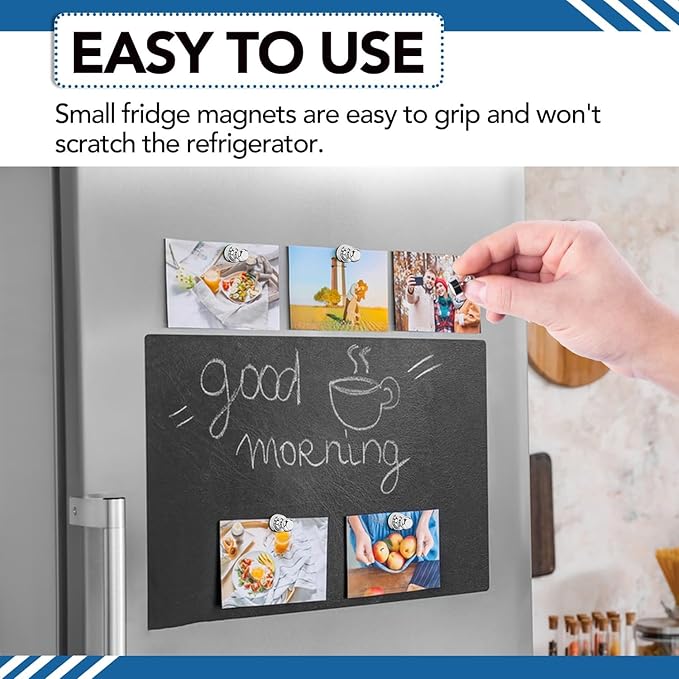 LOVIMAG Fridge Magnets 40Pcs Refrigerator Whiteboard Small Strong Magnet Classroom Kitchen Accessories Decorative Locker Set Decor Must Haves Office Calendar Refrigerador Magnetic Cute Crafts Silver