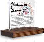 Behavior Therapist Gifts, Thank You Desk Sign for ABA and Mental Health Professionals, Inspirational Appreciation Plaque for Therapy Office Decor and Client Support PA035