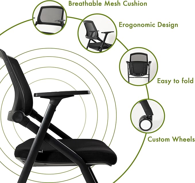VACYOVKE 30 Pack Conference Room Chairs Guest Reception Chair for Office, Waiting Room, Meeting, Lobby