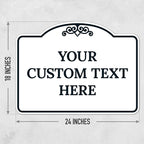 Custom Decorative Sign, Personalized Metal Sign for Driveway, Home, Airbnb, Door Plaque,White Background Black Border Sign, 18x24 Inches, ACM, Fade Resistant, Made in USA by Sigo Signs