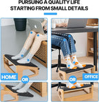 XINGMIAOWJ Ergonomic Foot Rest, 4 Adjustable Height Foot Stool,Footrest Under Desk， Flip Over Office Desk Foot Rest, Improving Posture, Promoting Blood Circulation（Natural）