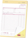 NextDayLabels - NCR Carbonless Order Forms, Bound Wraparound Cover, White/Canary, 50 Sets per Book. (8-1/2 x 11" - 2 Part)
