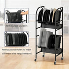 tonchean 20 Device Laptop Charging Cart, 2 Tier Open Charging Station for Laptops Tablet and Chromebook, Office and Classroom Mobile Charging Cart Open Charging Cart with Cable Management