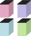 24 Pack Note Pads 5x8, Narrow Ruled Legal Pad, Multicolor Small Notepads, 30 Sheet/Notepad, Colored Lined Paper, Pink Legal Pad, Purple Notepad, Perforated Lined Note Pads for College, Office, Home
