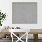 Amanti Art Grey Framed Magnetic Board 22x26 Medium Vision Board for use with Magnets, 100% Metal Sheet to Display Items as Office Decor or for Home Organization in mudroom, Kitchen or Kids Room