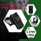 Tourniquet Holder for Gun Holster, Tactical Tourniquet Holder Adapter Mount, Police Gear Accessories with QLS Kit for 3-Hole Holster