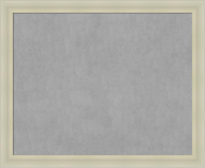 Amanti Art Silver Framed Magnetic Board 37x45 X-Large Vision Board for use with Magnets, 100% Metal Sheet to Display Items as Office Decor or for Home Organization in mudroom, Kitchen or Kids Room