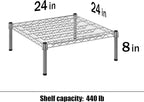 Regal Altair 24" Deep x 24" Wide x 8" Height Wire Shelving Kit | 1-Tier | NSF Commercial Storage Rack Unit