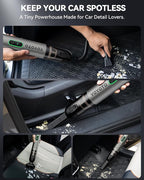 yoyoto Car Vacuum, Handheld Vacuum Cordless with 21000Pa Powerful Suction & 3 Modes, 4-in-1 Portable Hand Held Mini Vacuum Cleaner Rechargeable, Ultra Light for Car Home Office (Silver)