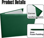 Happy Secret Diploma Cover 8.5"x 11" Diploma Holder Graduation Certificate Holders Certificate Covers Smooth Leather （Forest Green)