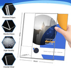 Acrylic Sign Holder 5x7 Inches, 13 Pack Clear Plastic Table Flyer Display Stand, L-Shape Vertical Menu Paper Holder Stand, Clear Picture Photo Flyer Display Stand for Restaurants, Store Fair,Office