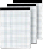 Aidunmis Graph Paper Pads 8.5 x 11, 4x4 Quad Ruled, 3 Pack Grid Paper Pad 8.5 x 11, 30 Sheets Perforated Blueprint Quadrille Letter Size Graphing Notebook for Drafting, Drawing, Engineering