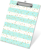 APIILVPQ Cute Clipboard, Glitter Clipboards with Low Profile Clip for Office School Use, Personalized Wooden Clip Boards for Nurses Teachers Students - C01
