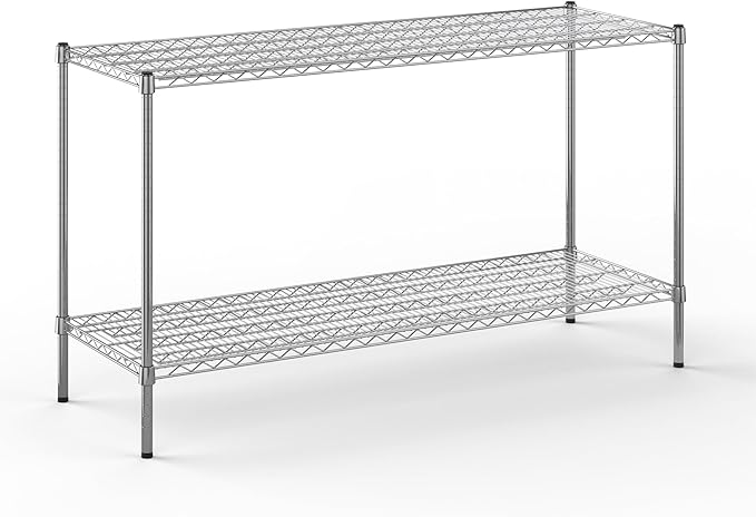 Regal Altair 21" Deep x 60" Wide x 34" Height Wire Shelving Kit | 2-Tier | NSF Commercial Storage Rack Unit
