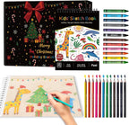 Fuxi Art Supplies for Kids 9-12, Stocking Stuffers | Art Set with 60-Sheet (73lb/120gsm) Sketch Book for Kids Ages 8-12, Jumbo Colored Pencils & Crayons | Ideal Christmas Gifts for Grandkids.