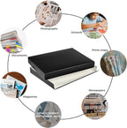 Lineco Museum Archival Storage Box, 9.75x12.75x1.5 in. Drop Front Design. Acid-Free with Metal Edge. Organize Photos, Pictures, Prints, Documents, Crafts, DIY. Black, 1 Pack
