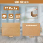 Silunkia Brown Blank Note Cards and Envelopes 4 x 6 Heavyweight Single Panel Cardstock and A4 Envelopes Printable Self Seal 20 Packs for Wedding Invitations, Baby Showers, Thank You Cards