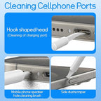 Keyboard Cleaning Kit Laptop Cleaner, 32-in-1 Computer Screen Cleaning Brush Tool, Multi-Function PC Electronic Cleaner Kit Spray for iPad iPhone Pro, Earbuds, Airpods, Camera Lens, Monitor (White)