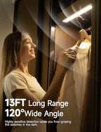Under Cabinet Lights, Rechargeable Battery Operated Lighting, Wireless Motion Sensor Light Indoor,4 Modes Night Light, Stick-On Magnetic Closet Lights for Kitchen, Hallway(2 Pack 62LED Warm Light)
