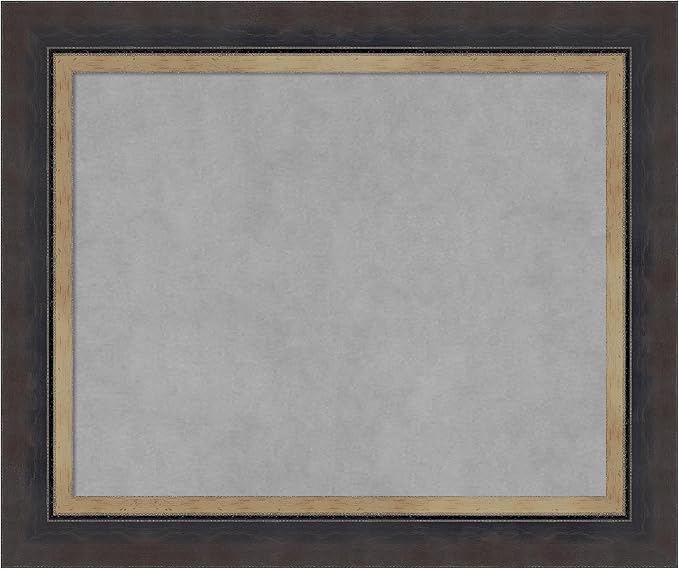 Amanti Art Black Framed Magnetic Board 21x25 Small Vision Board for use with Magnets, 100% Metal Sheet to Display Items as Office Decor or for Home Organization in mudroom, Kitchen or Kids Room
